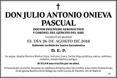 Julio Antonio Onieva Pascual